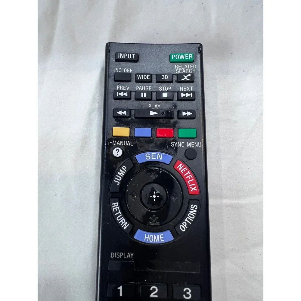 Sony RM-YD087 TV Remote Control Genuine OEM Replacement Black Netflix Button